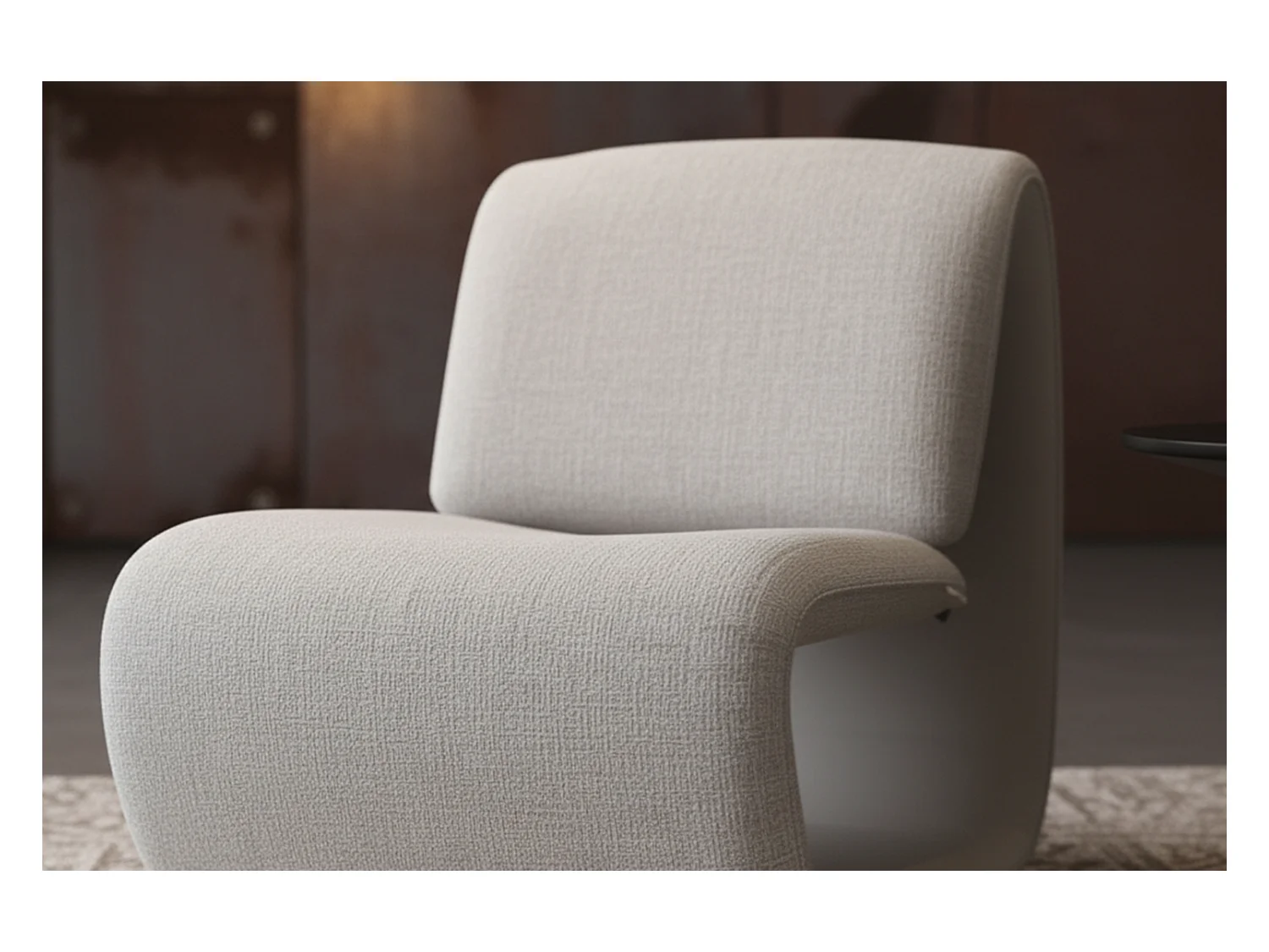 Fauteuil club - Gris Similicuir, tissu - HAZEL