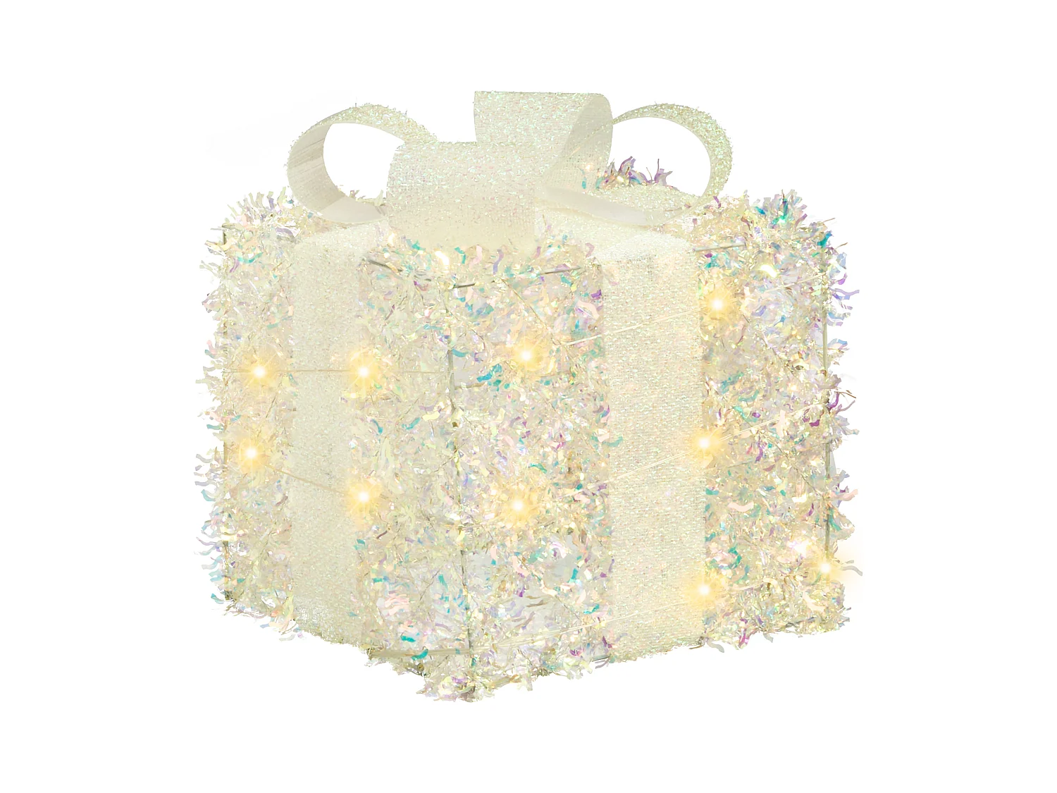 Lot de 3 décorations de Noël LED HALLANGEN Cadeaux de Noël 20/25/30 cm Multicolore