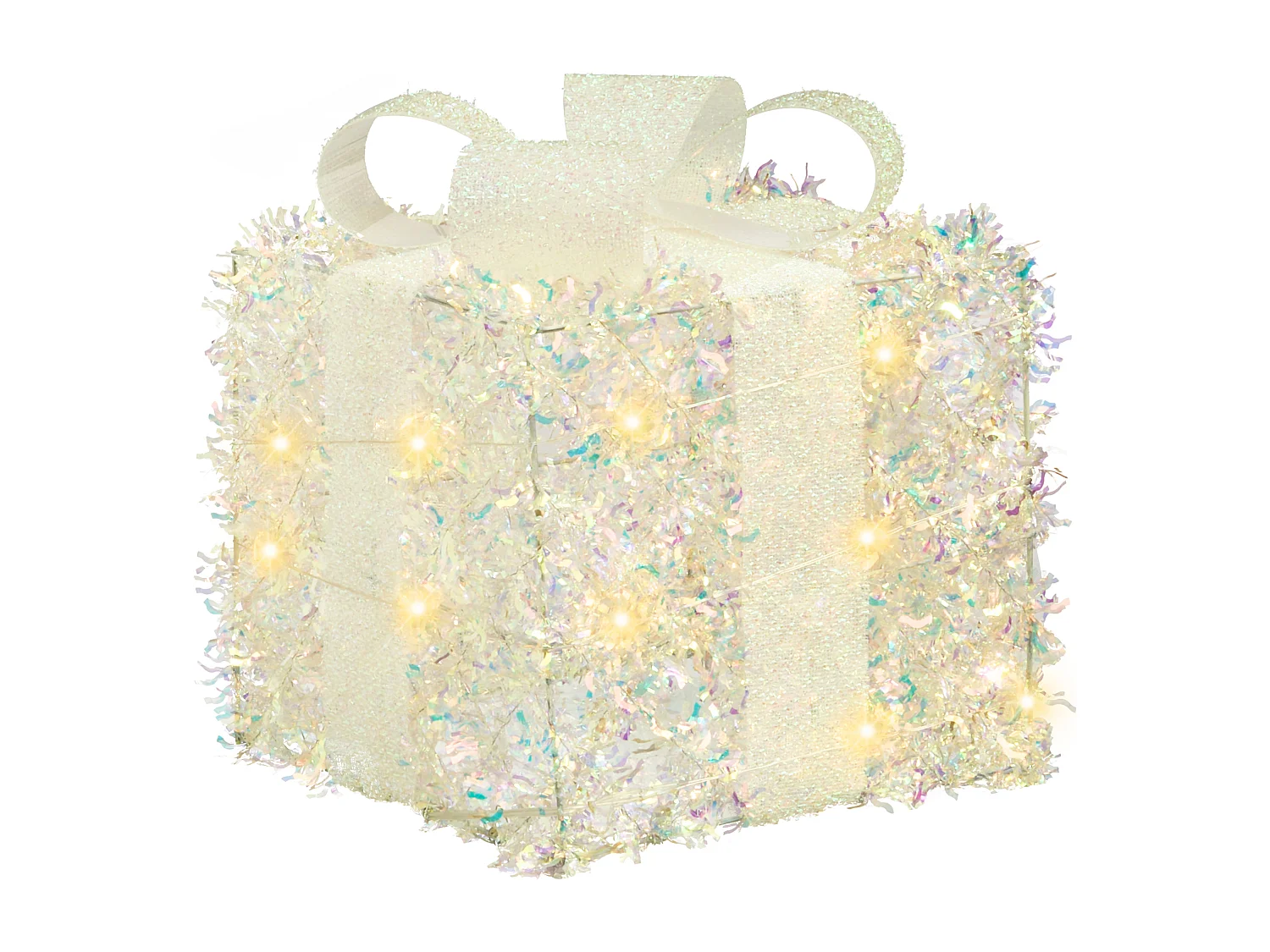 Lot de 3 décorations de Noël LED HALLANGEN Cadeaux de Noël 20/25/30 cm Multicolore