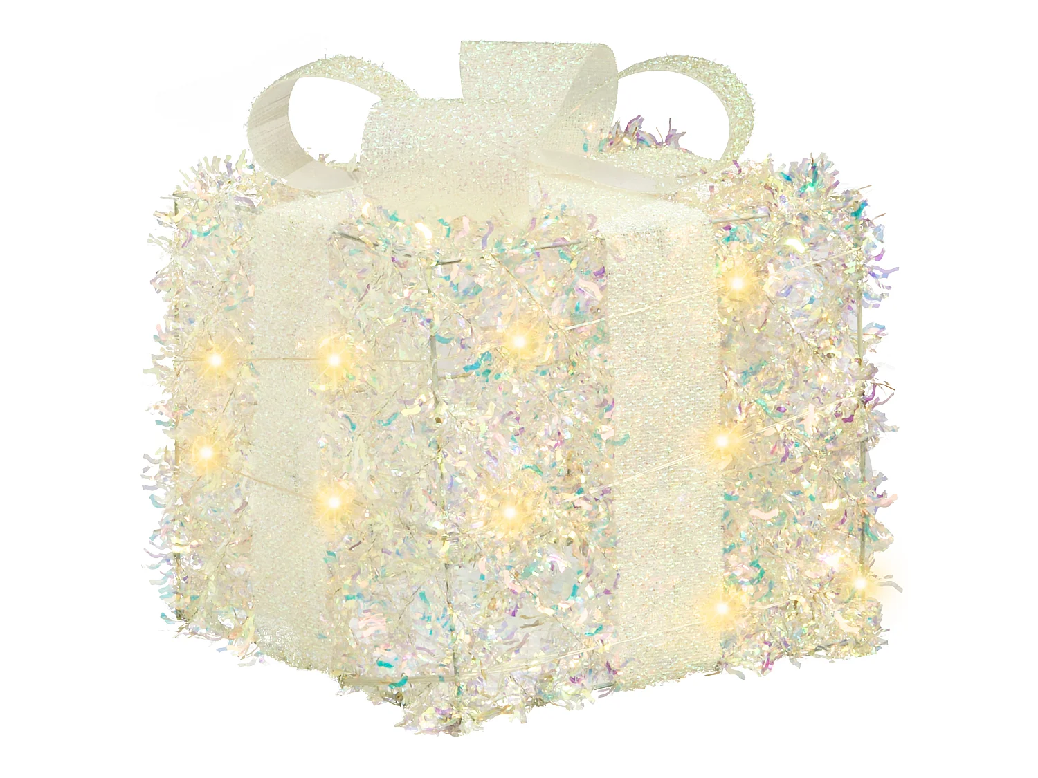 Lot de 3 décorations de Noël LED HALLANGEN 20/25/30 cm Cadeaux de Noël Multicolore