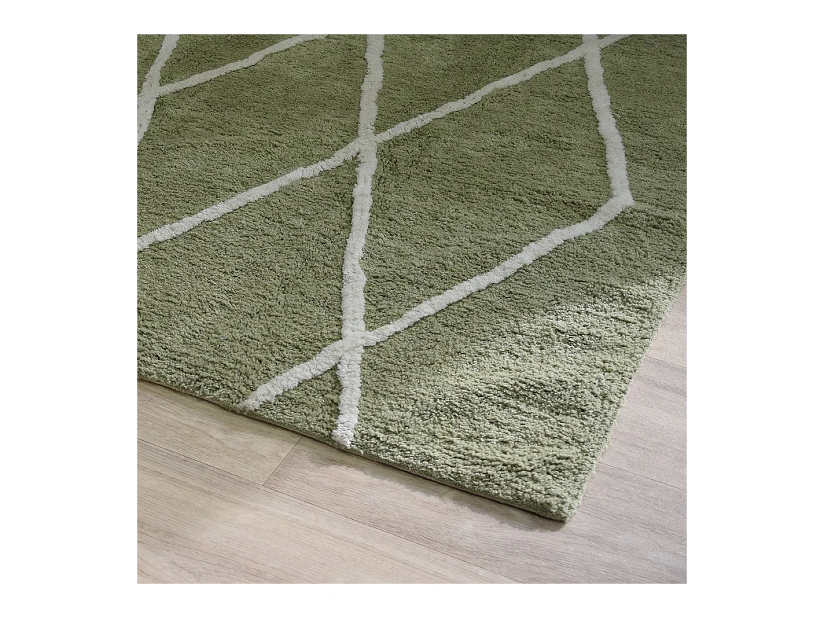Tapis déco type berbère en coton tufté 100x150cm