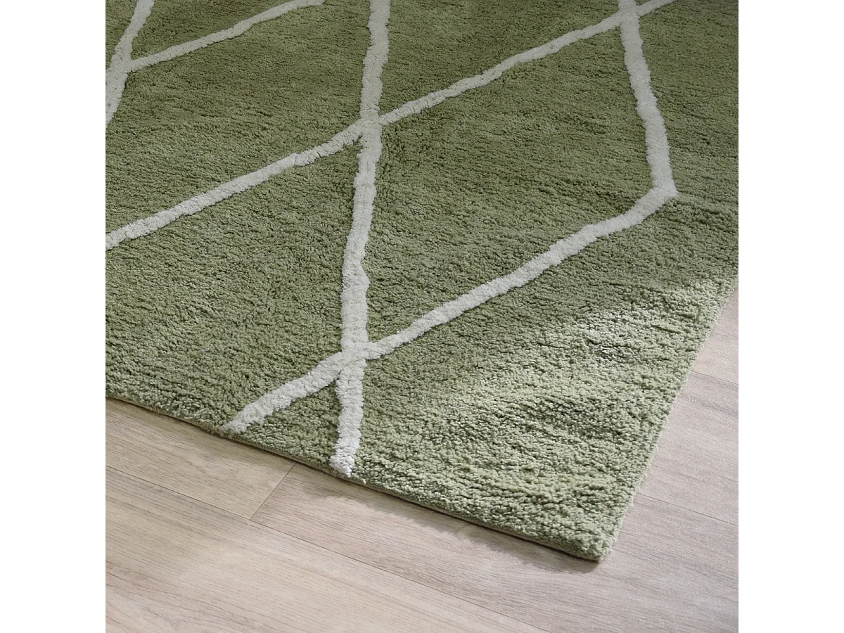 Tapis déco type berbère en coton tufté 100x150cm