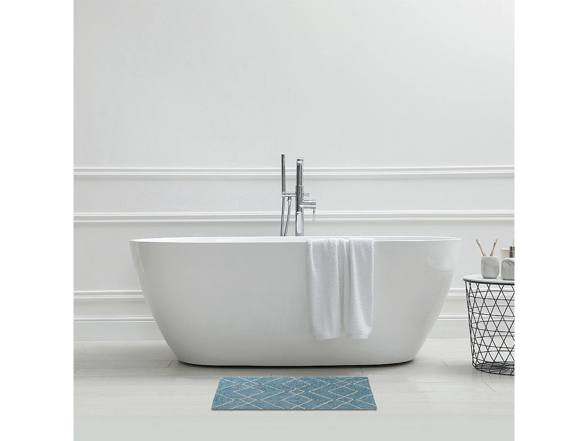 Tapis déco en coton tufté fil doré 50x80cm