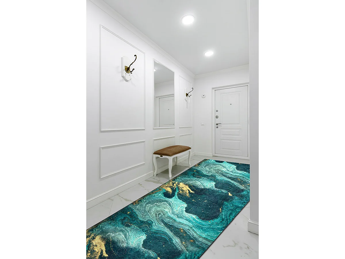 Alcatifa do corredor com reforço de borracha LOTUS SHADOWS 37750 Abst 100x270 cm