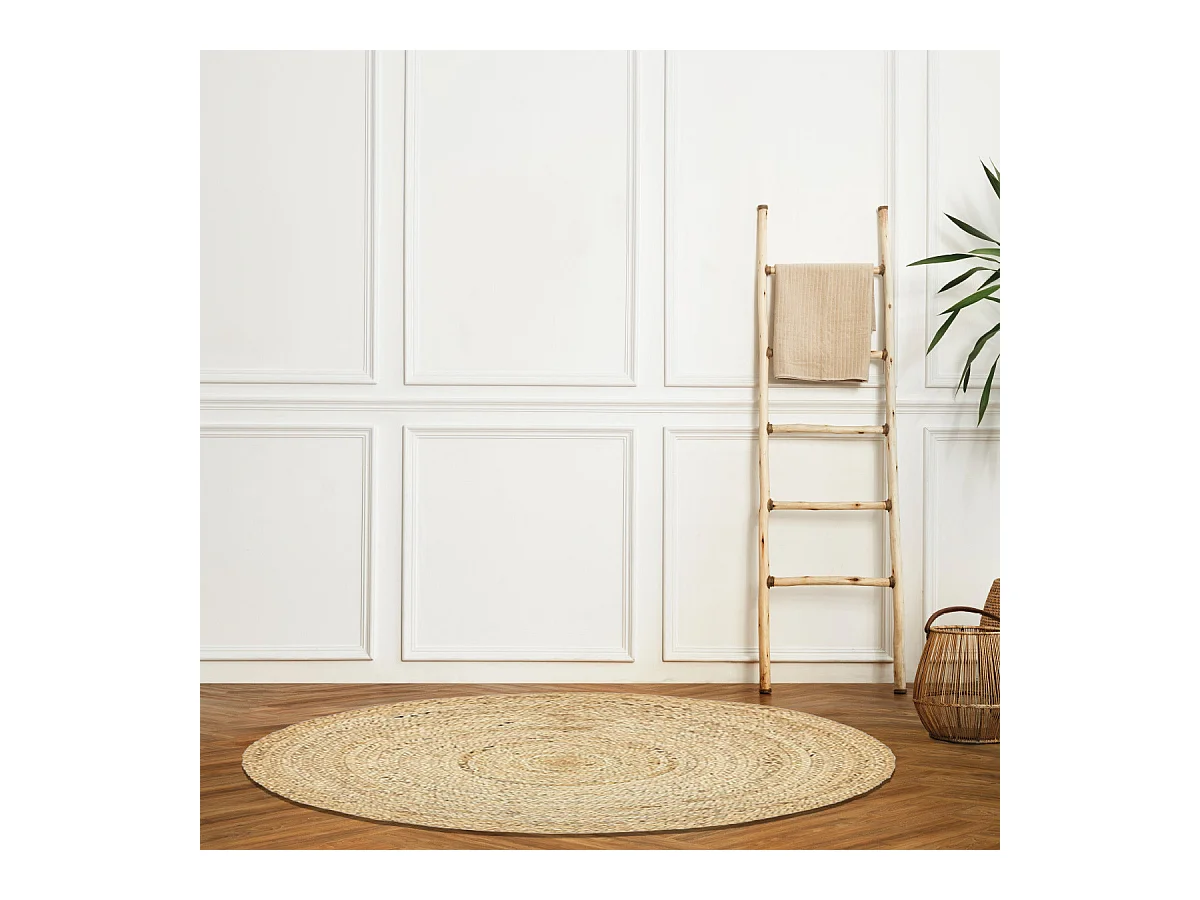 Tapis déco rond en jute 90x90cm