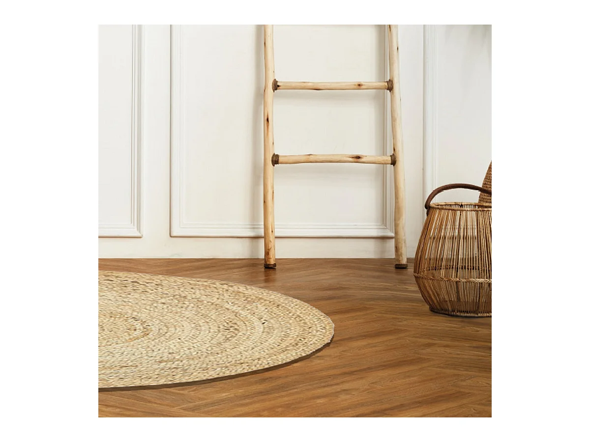 Tapis déco rond en jute 90x90cm