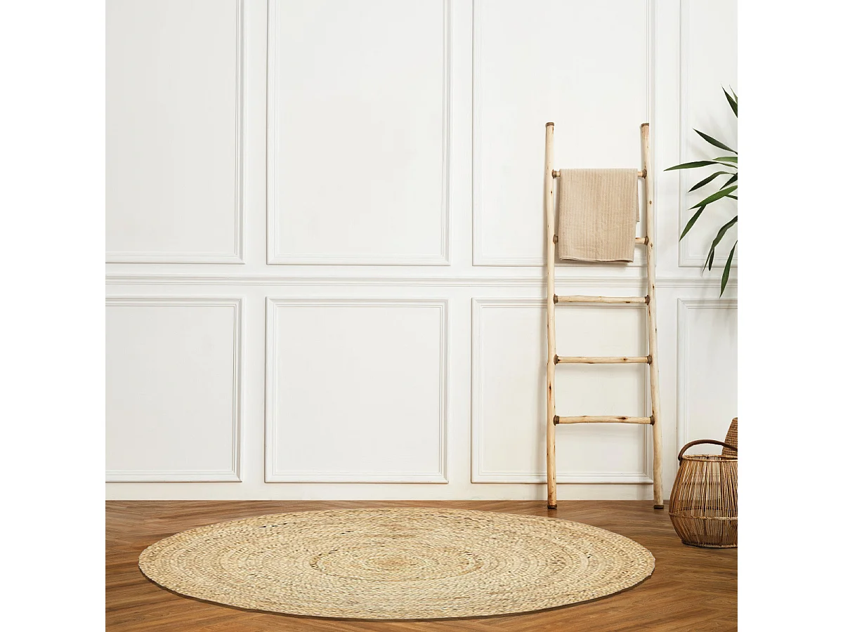 Tapis déco rond en jute 120x120cm