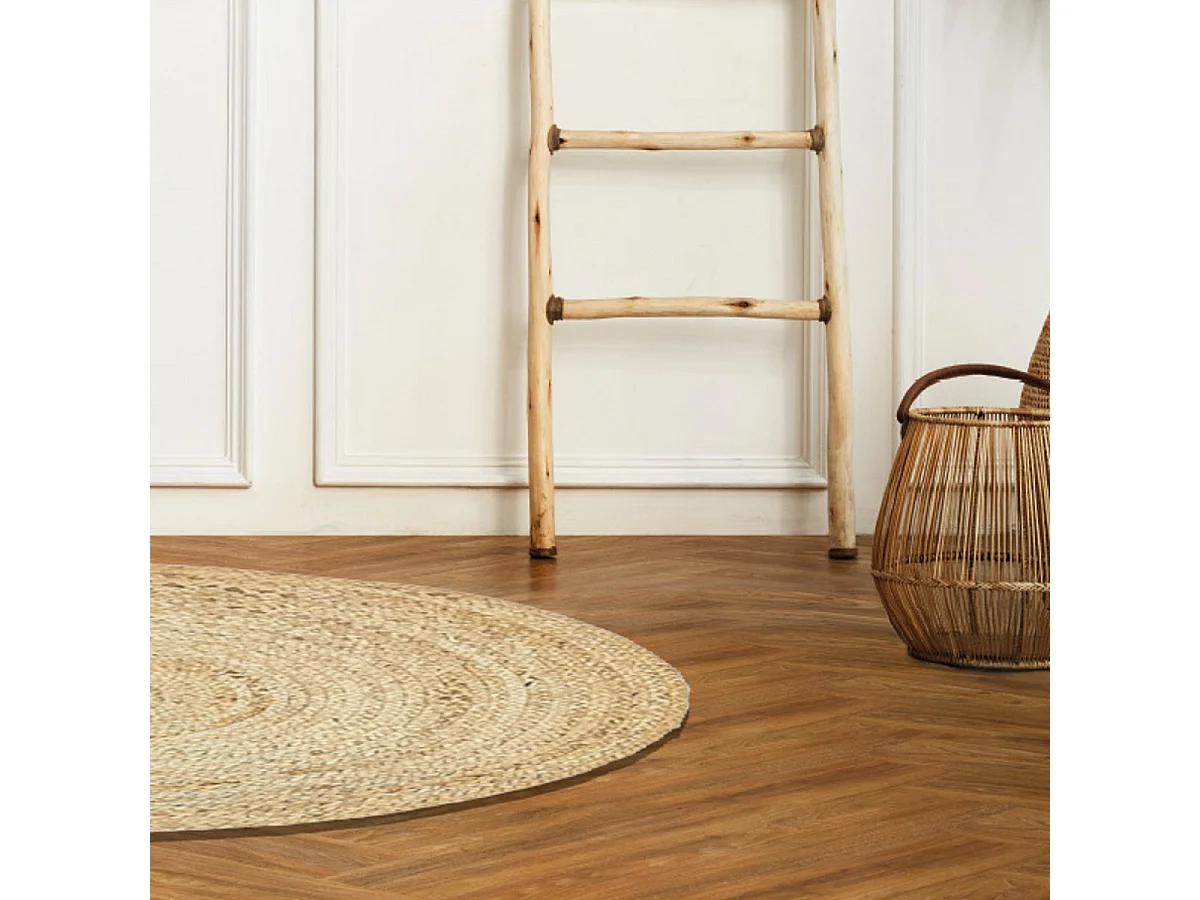 Tapis déco rond en jute 120x120cm