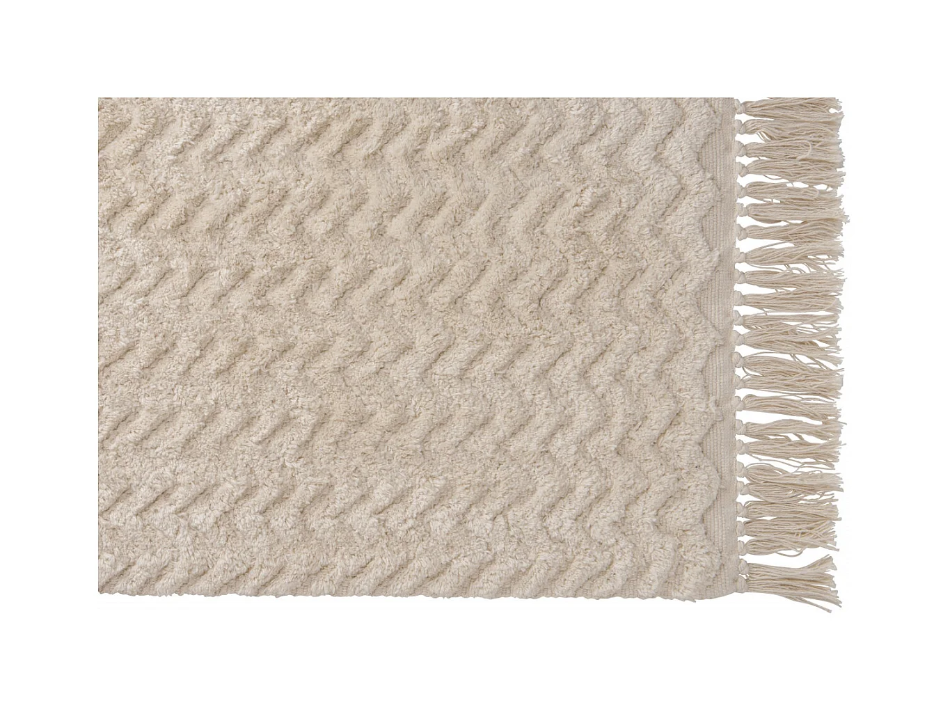 Tapis de bain déco à franges en coton 50x80cm