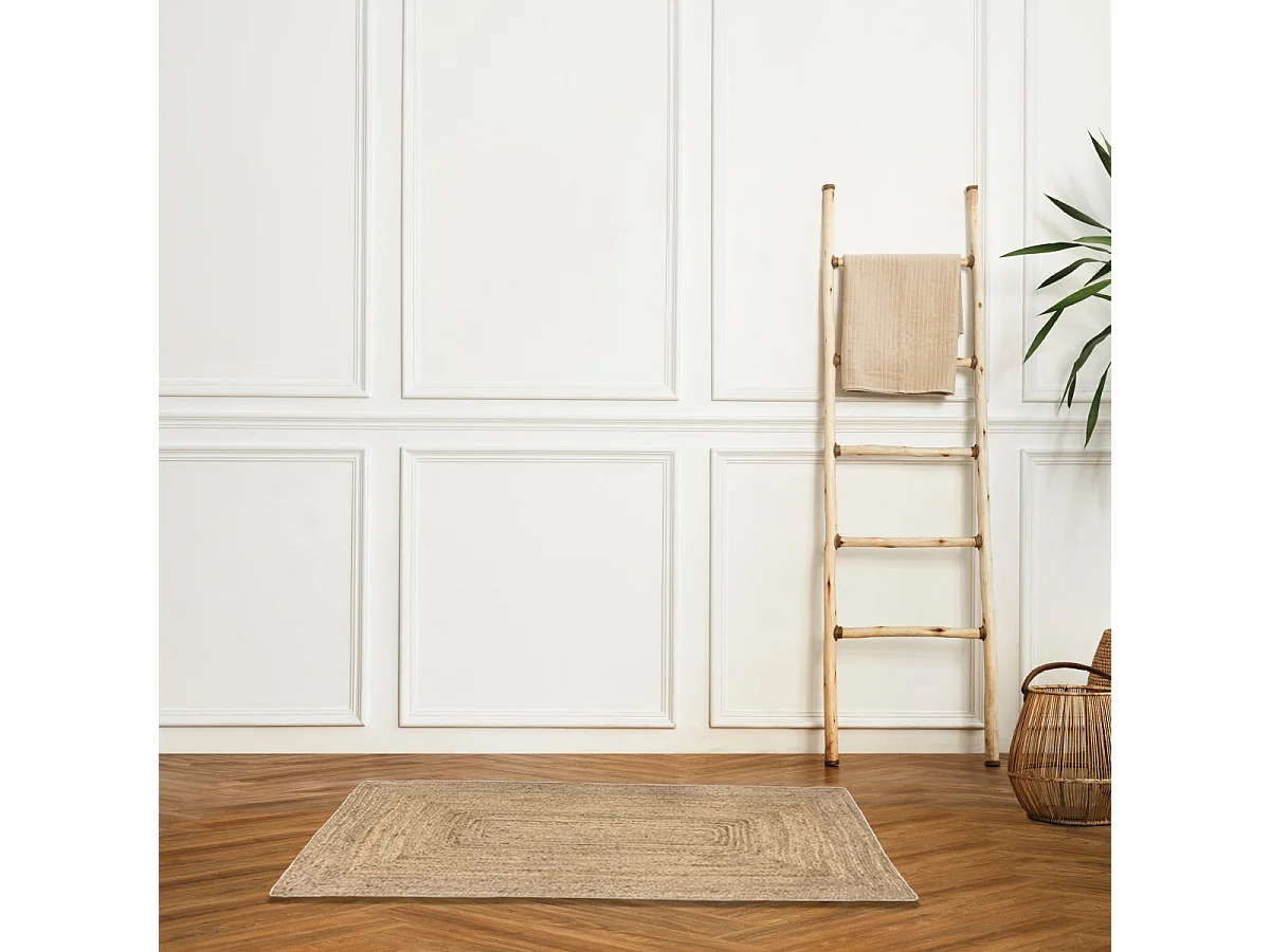 Tapis déco rectangle en jute 50x80cm