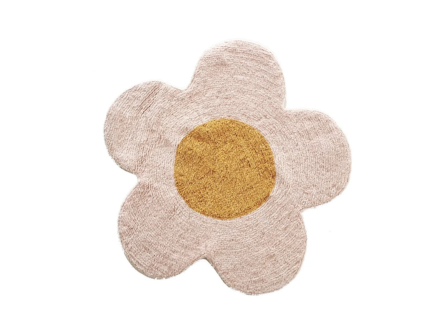 Tapis marguerite enfant en coton tufté 80x80cm
