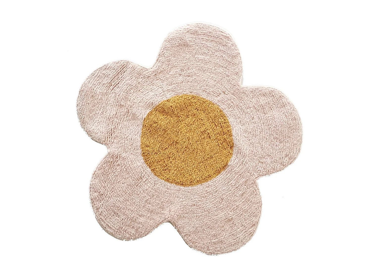 Tapis marguerite enfant en coton tufté 80x80cm