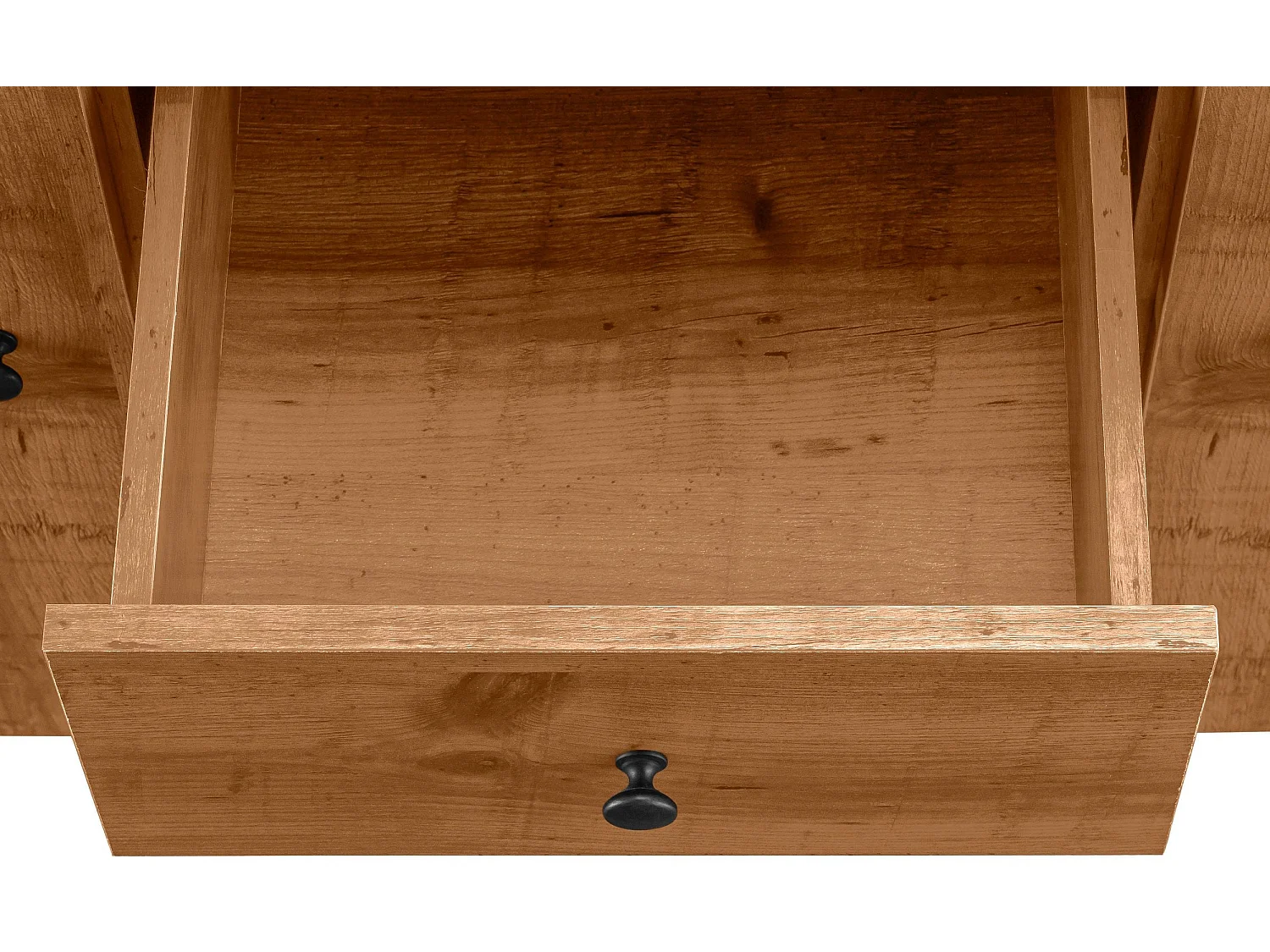 Chris|Buffet avec 2 portes et 4 tiroirs en aspect chêne