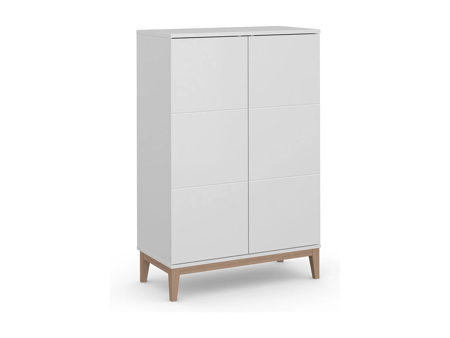 Pelle | Armoire avec 2 portes en effet bois blanc