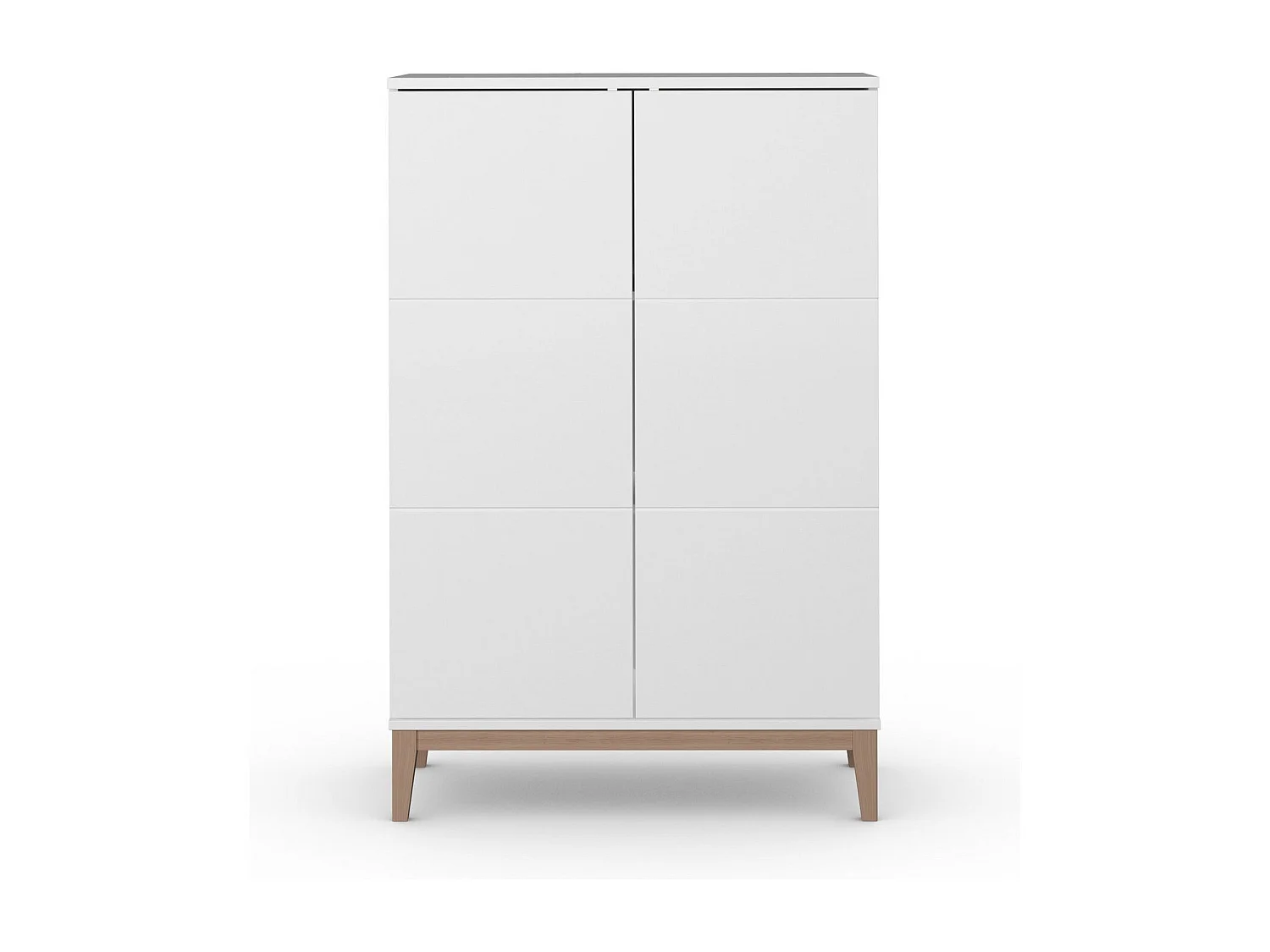 Pelle | Armoire avec 2 portes en effet bois blanc
