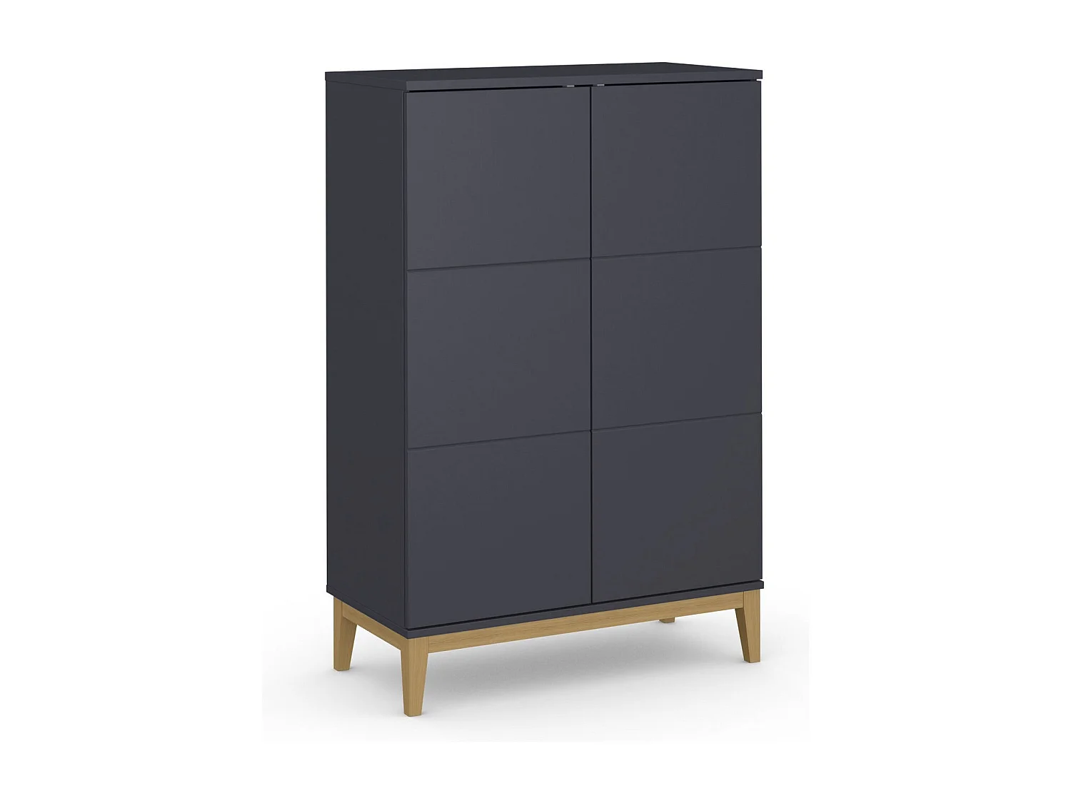 Pelle | Armoire avec 2 portes en effet bois gris