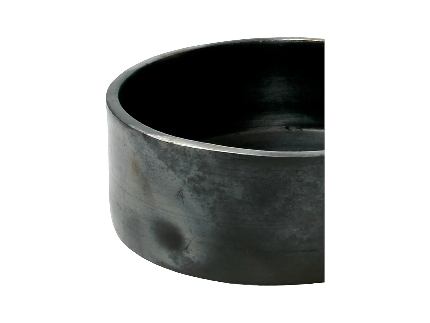 La Ciotola Cilindrica Bruciata - Nera - L