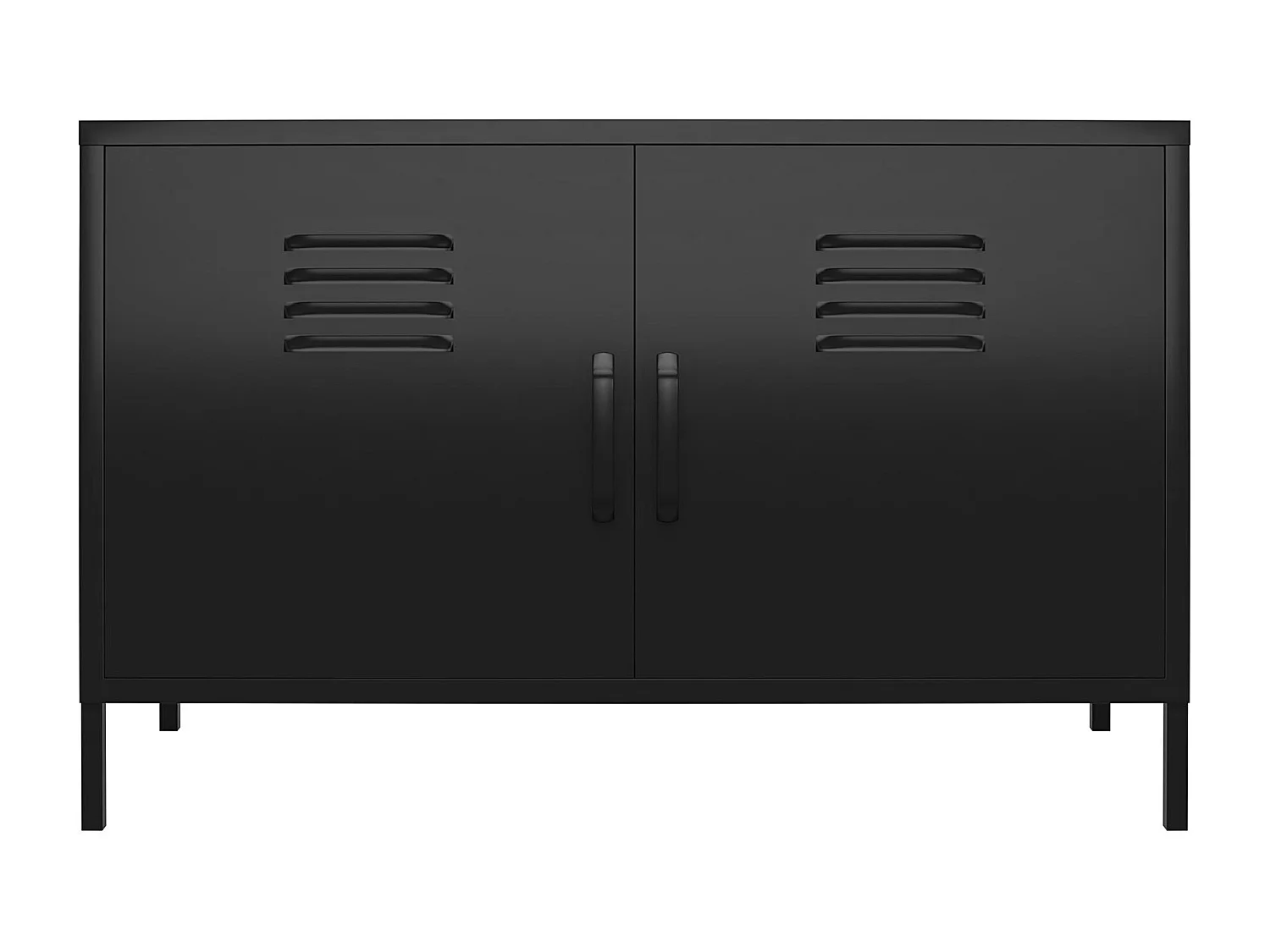 Mission District | Buffet avec 2 portes en métal noir