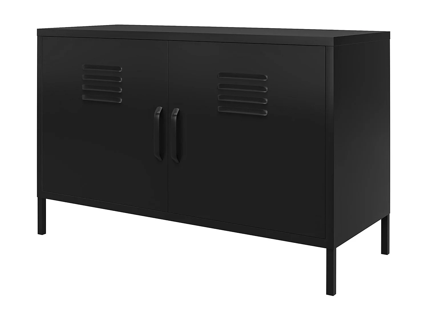 Mission District | Buffet avec 2 portes en métal noir