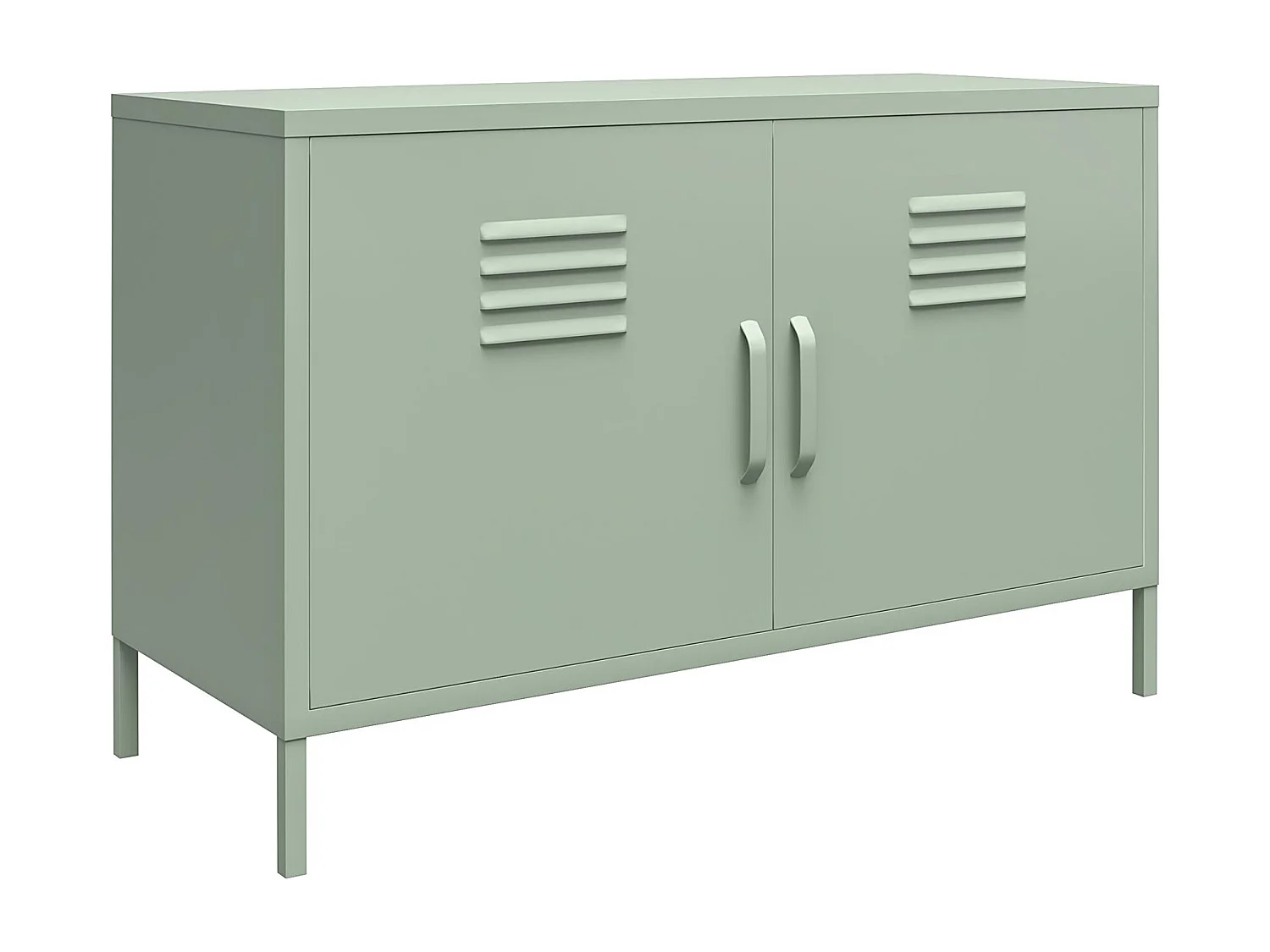 Mission District | Buffet avec 2 portes en métal vert