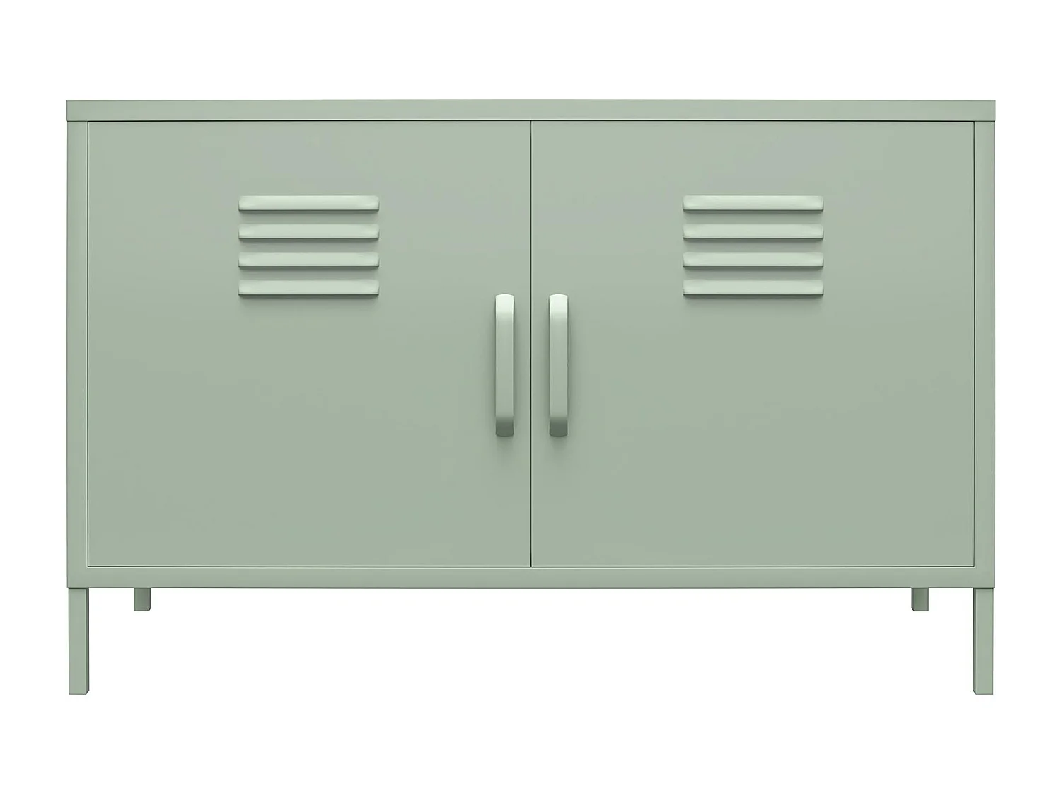 Mission District | Buffet avec 2 portes en métal vert