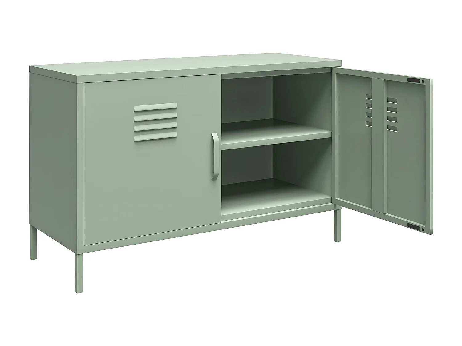 Mission District | Buffet avec 2 portes en métal vert