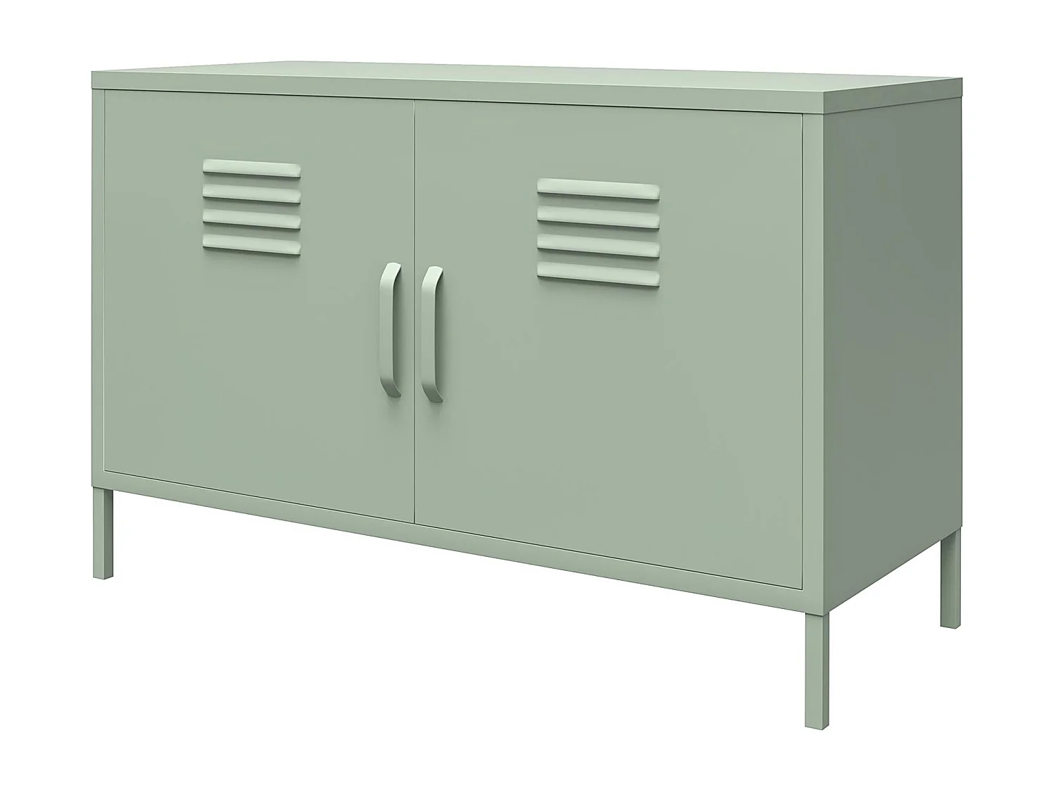 Mission District | Buffet avec 2 portes en métal vert