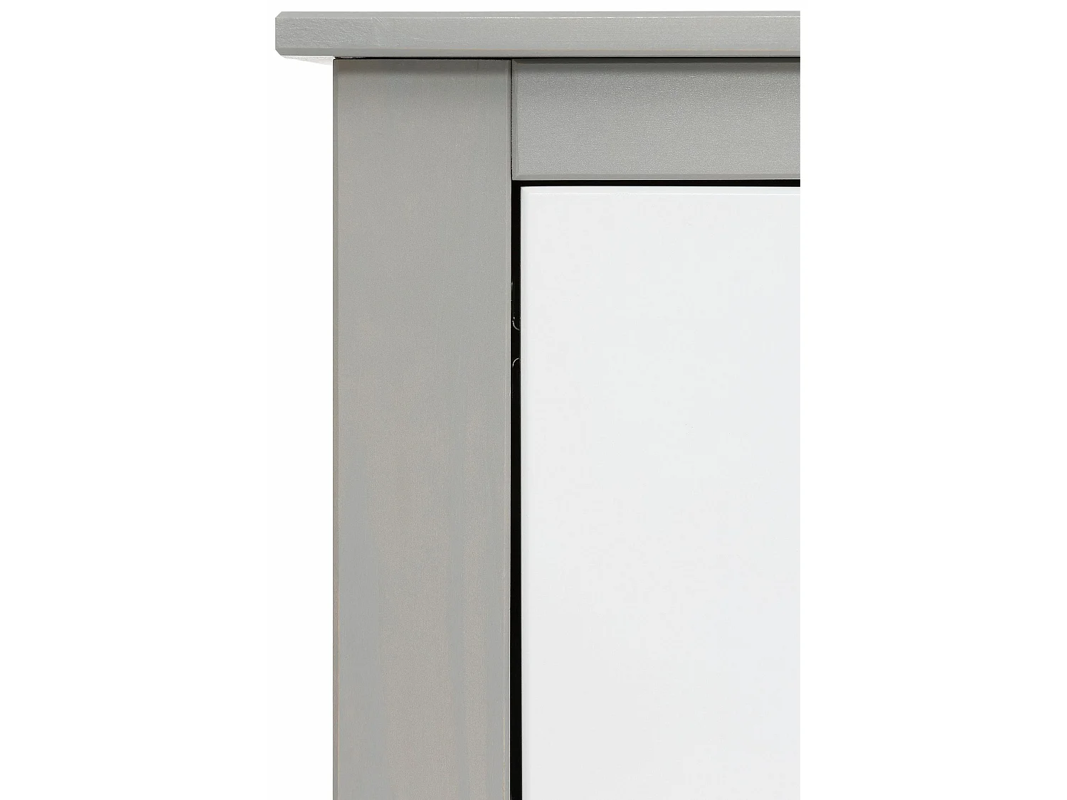 Kampen | Buffet Haut avec 3 tiroirs et 4 portes en blanc / gris