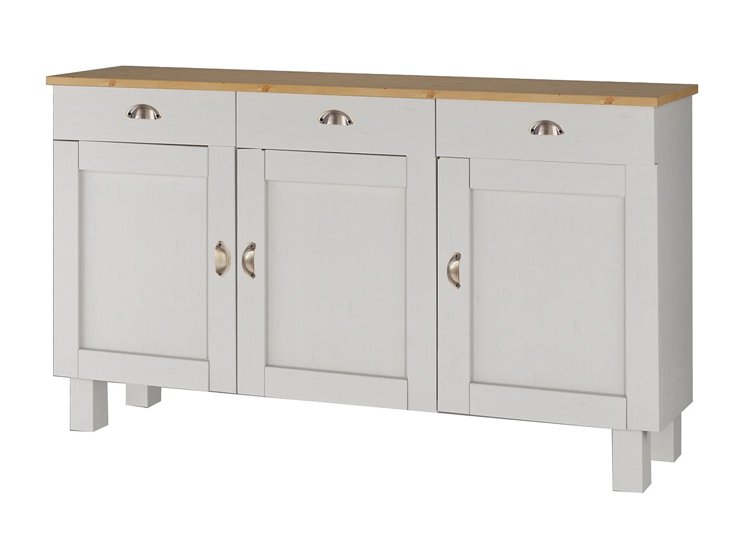 Toscana | Buffet en pin à trois portes et tiroirs