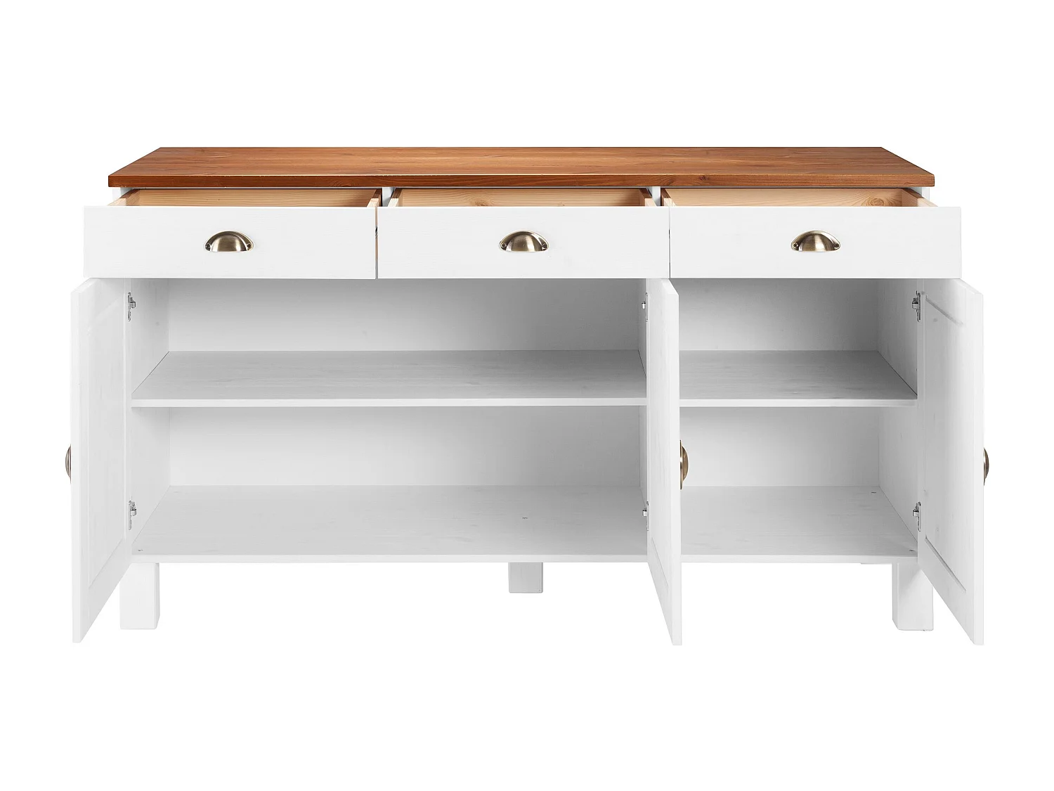 Toscana | Buffet en pin à trois portes et tiroirs