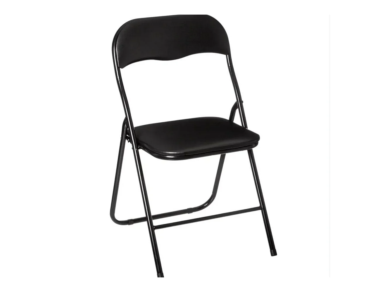 Lot de 2 chaises pliantes noir TALY