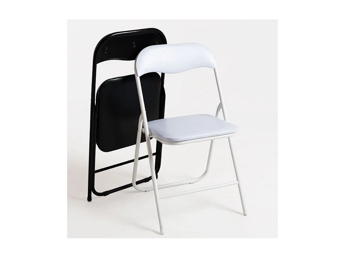 Lot de 2 chaises pliantes noir TALY
