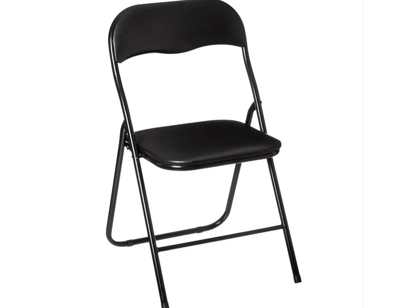 Lot de 2 chaises pliantes noir TALY