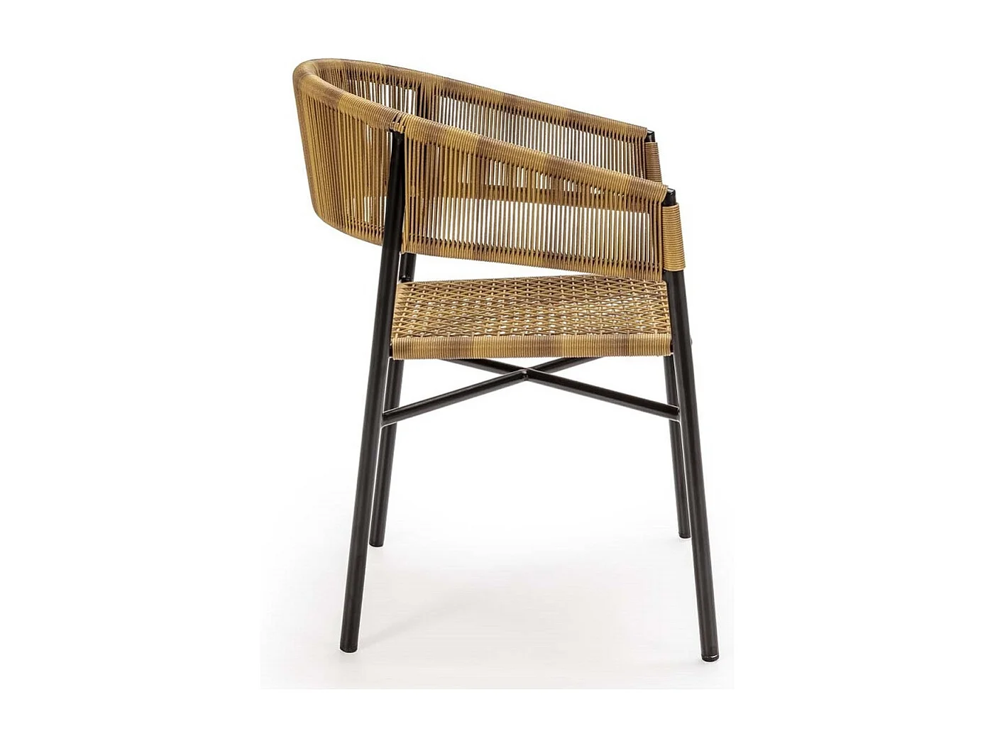 Chaise moderne ROZIKA - Métal et fibres synthétiques