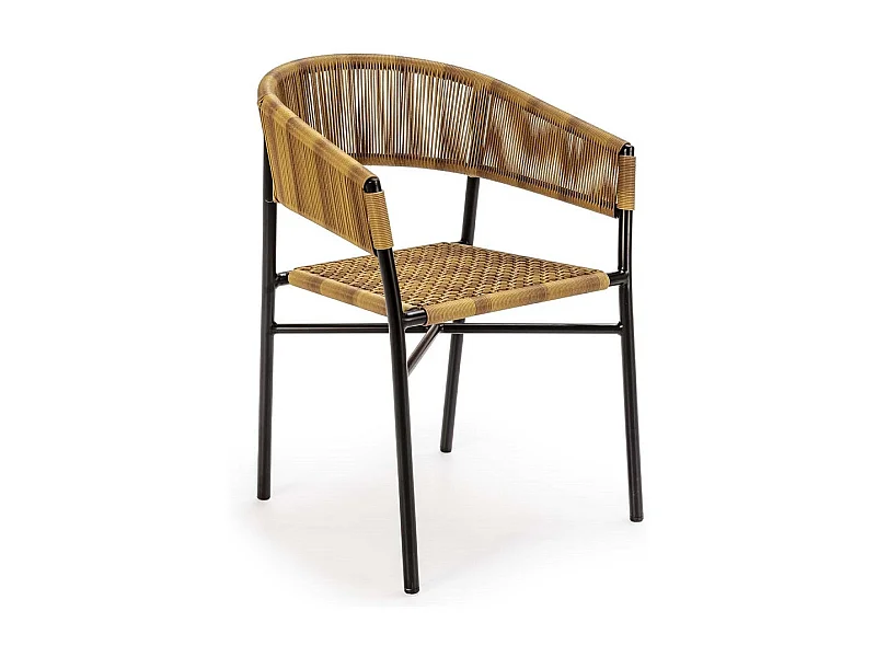 Chaise moderne ROZIKA - Métal et fibres synthétiques