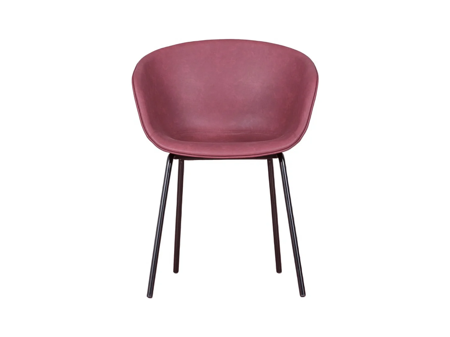 Chaise rembourrée Oliver en similicuir – Élégance et confort pour votre intérieur-Bordeaux