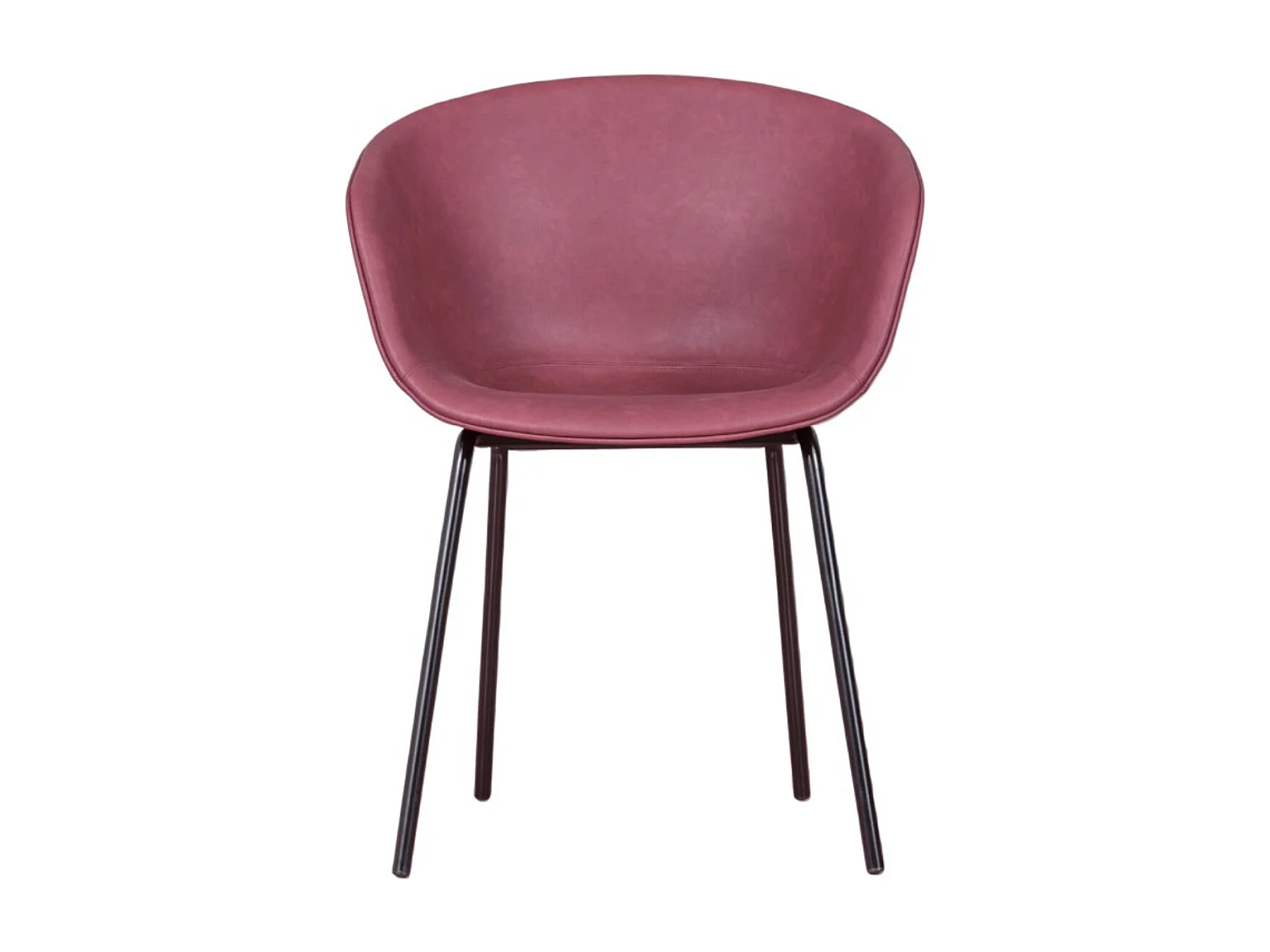 Chaise rembourrée Oliver en similicuir – Élégance et confort pour votre intérieur-Bordeaux