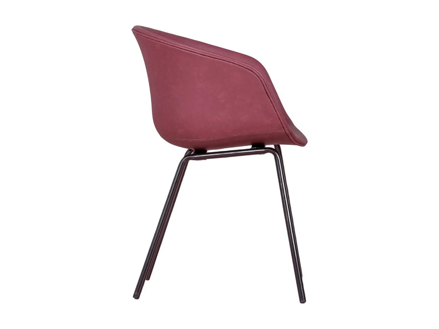 Chaise rembourrée Oliver en similicuir – Élégance et confort pour votre intérieur-Bordeaux