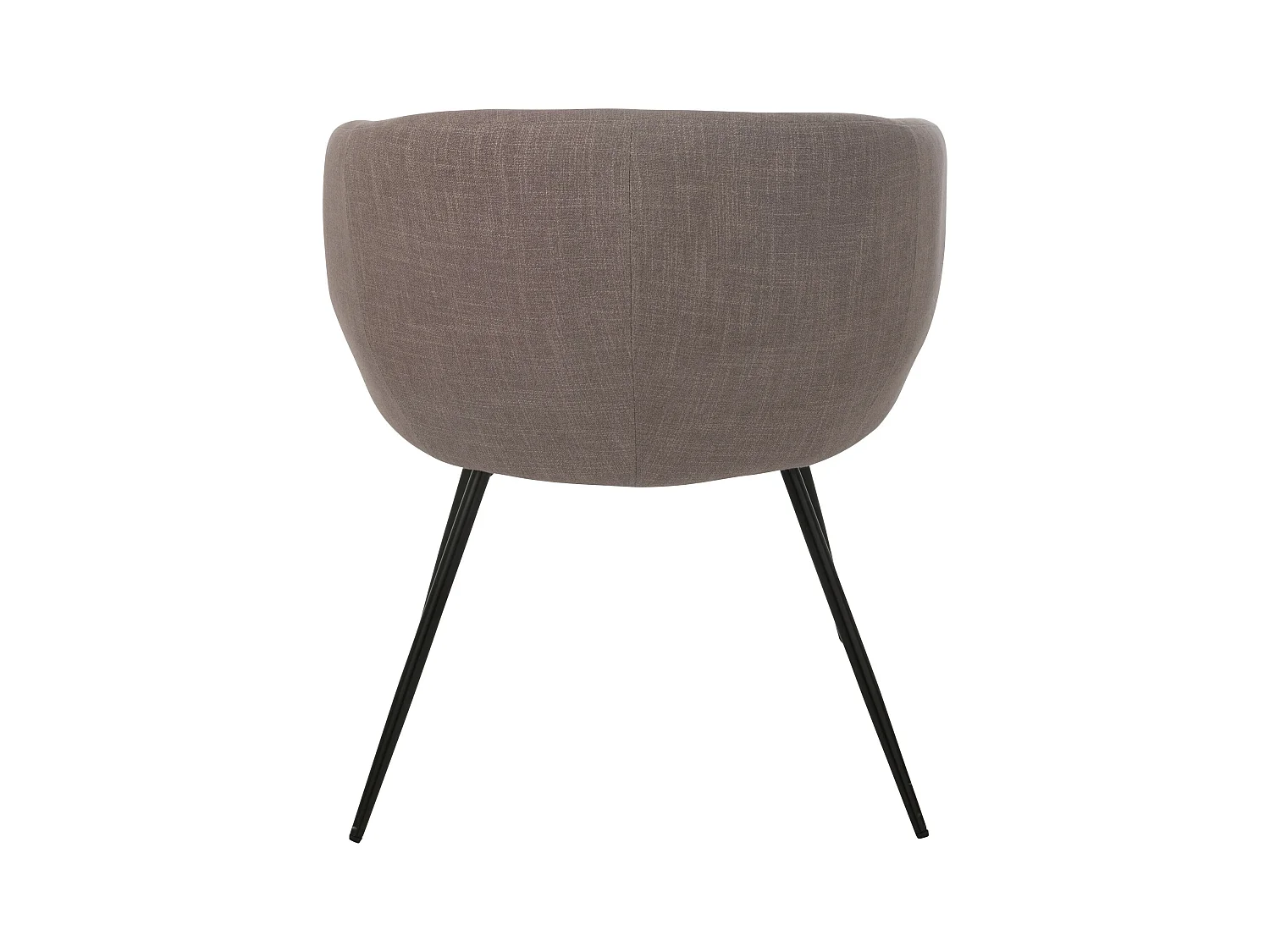 Chaise design WALES – Confort moderne en tissu et métal noir-Marron clair