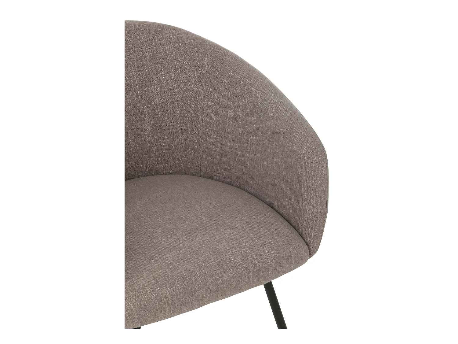 Chaise design WALES – Confort moderne en tissu et métal noir-Marron clair