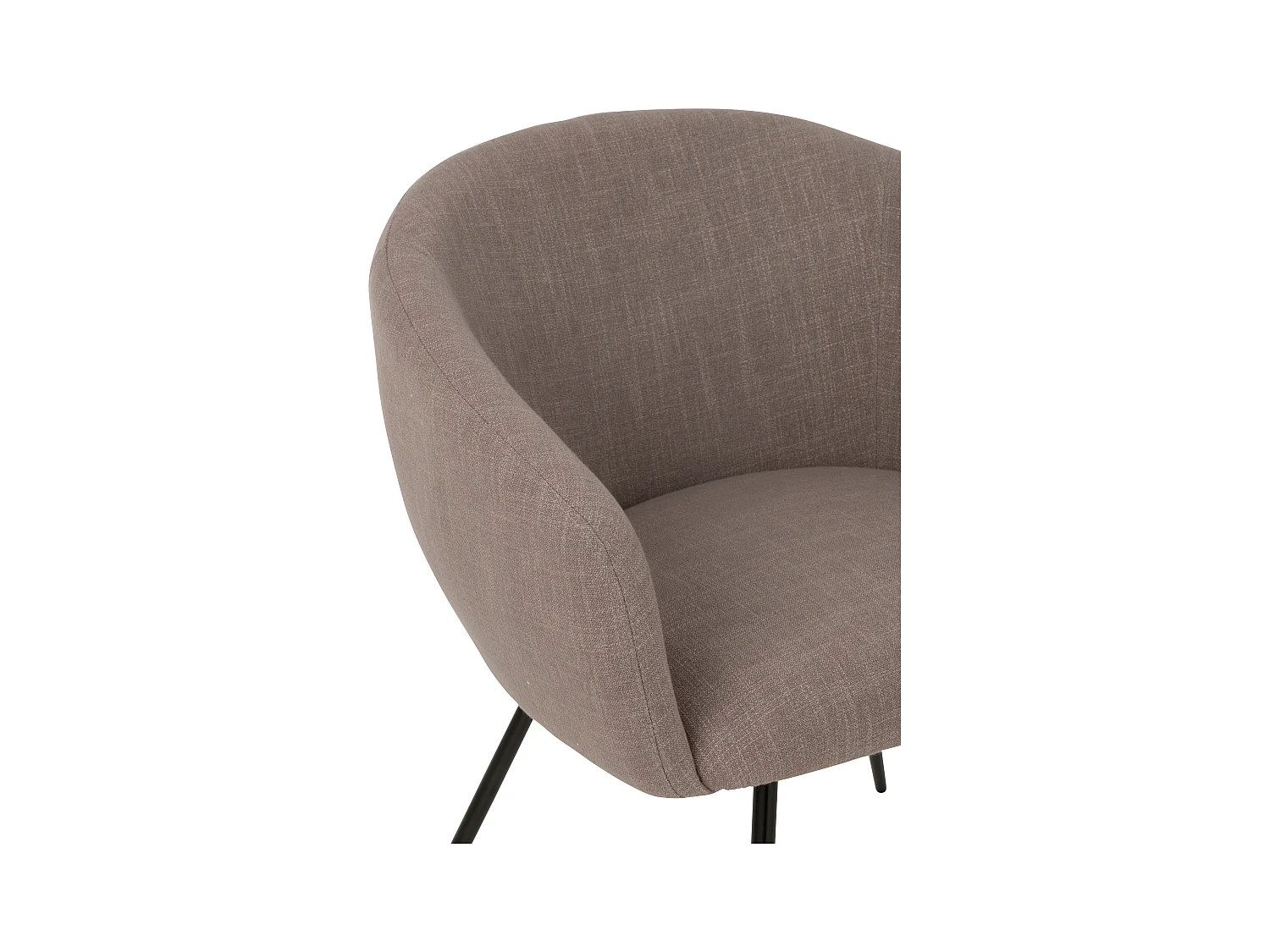 Chaise design WALES – Confort moderne en tissu et métal noir-Marron clair