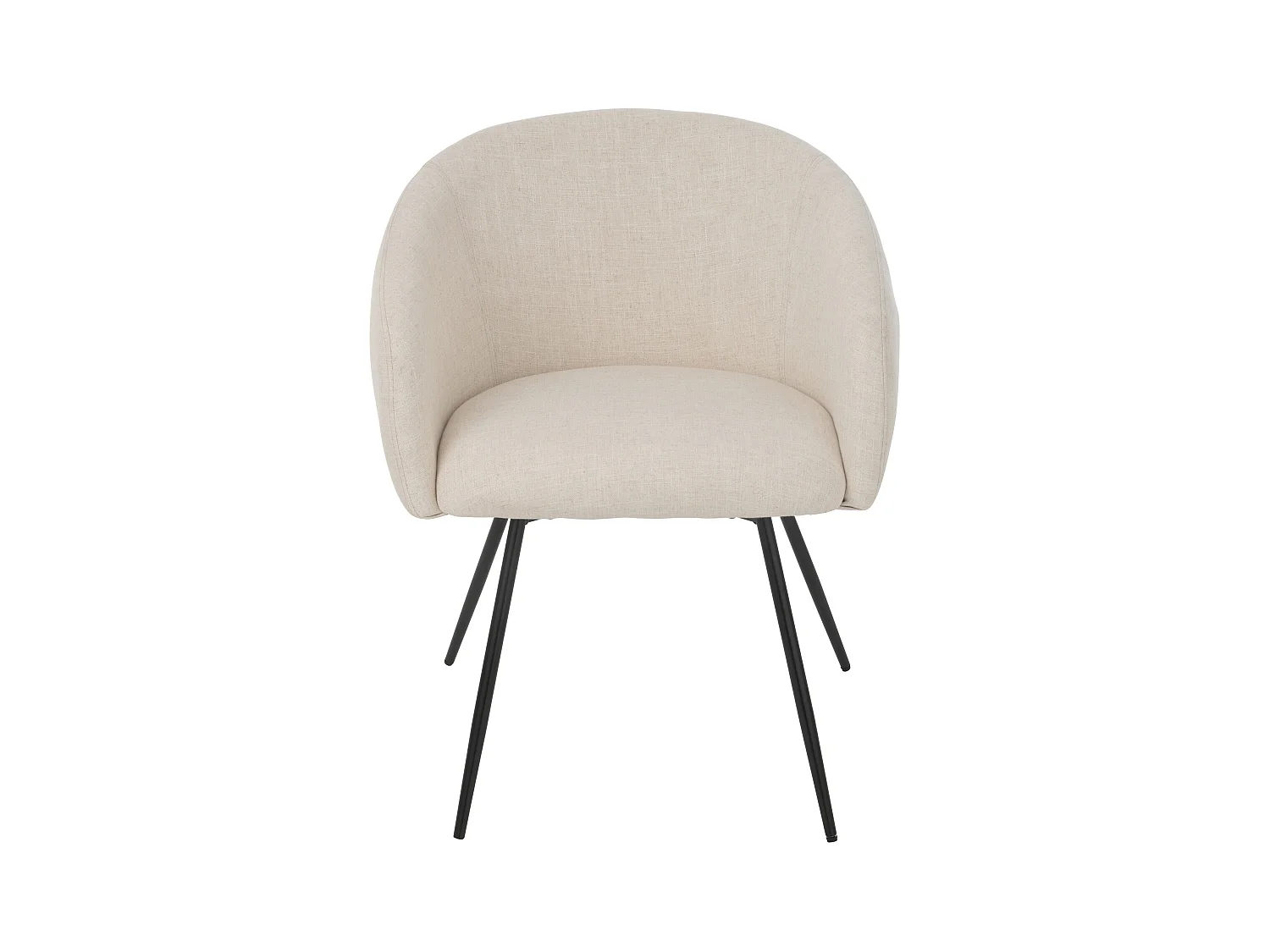 Chaise design WALES – Confort moderne en tissu et métal noir-Marron clair