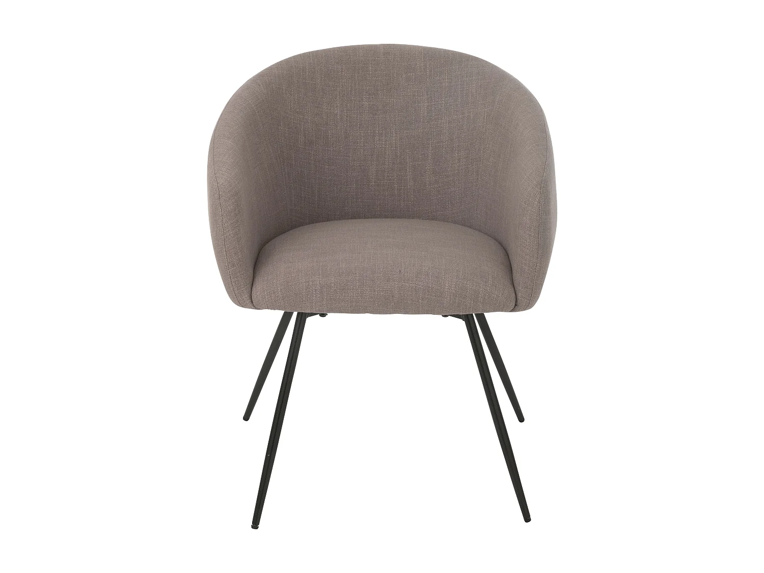 Chaise design WALES – Confort moderne en tissu et métal noir-Marron clair