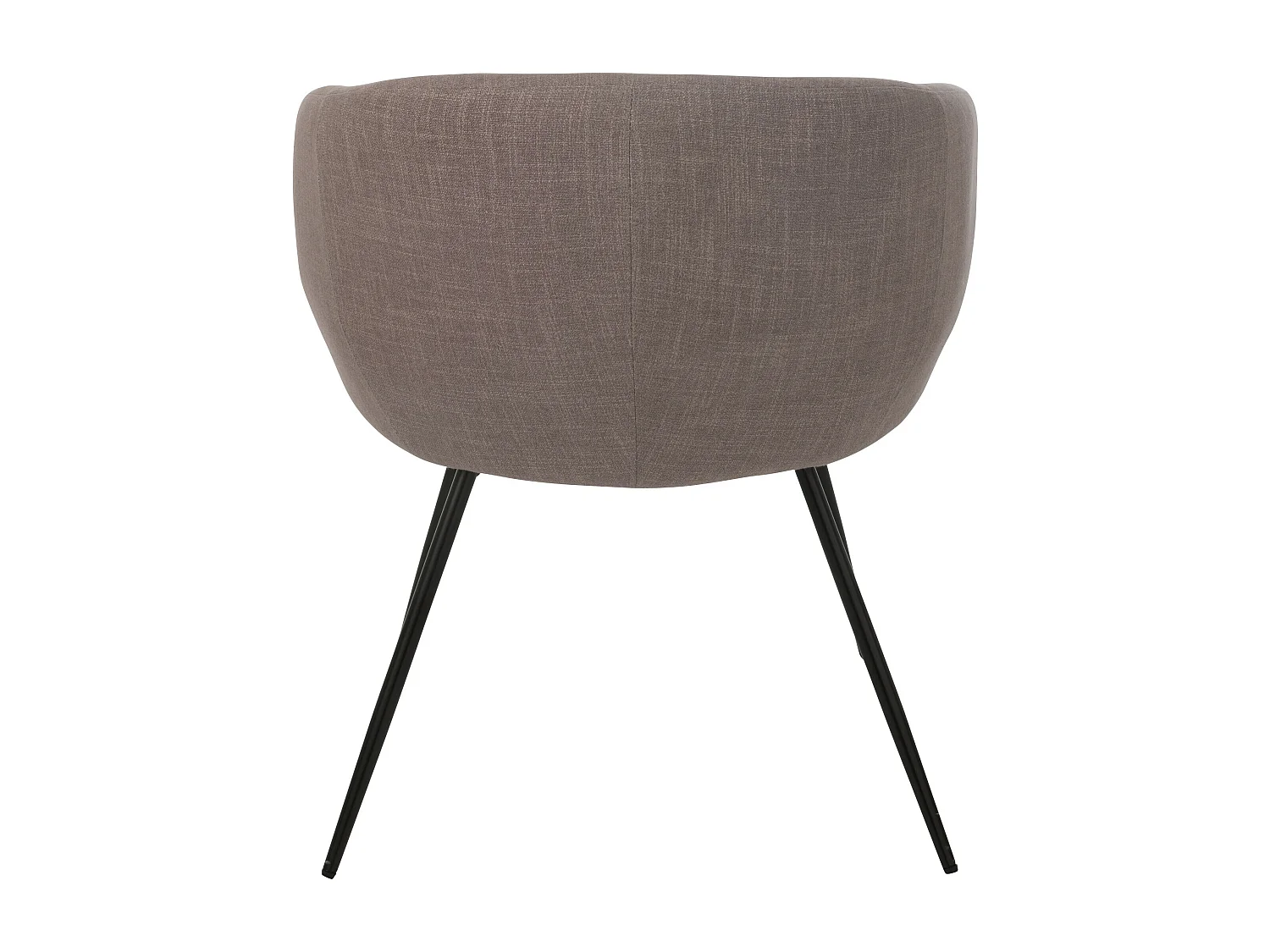 Chaise design WALES – Confort moderne en tissu et métal noir-Marron clair