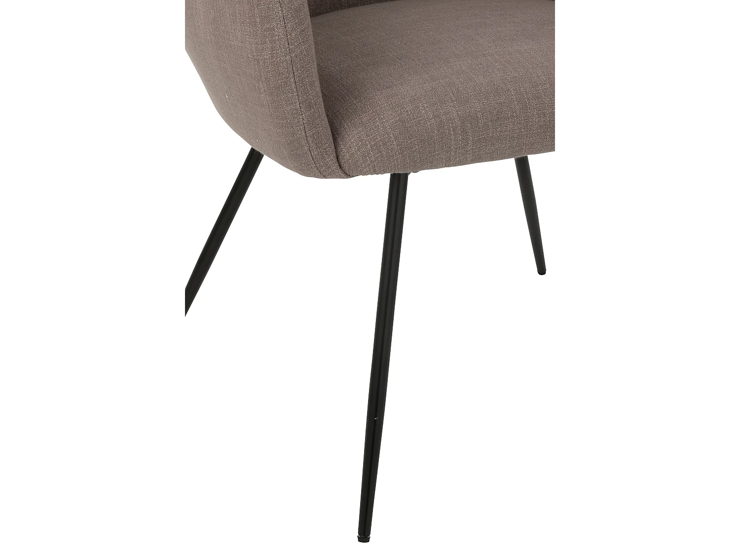 Chaise design WALES – Confort moderne en tissu et métal noir-Marron clair