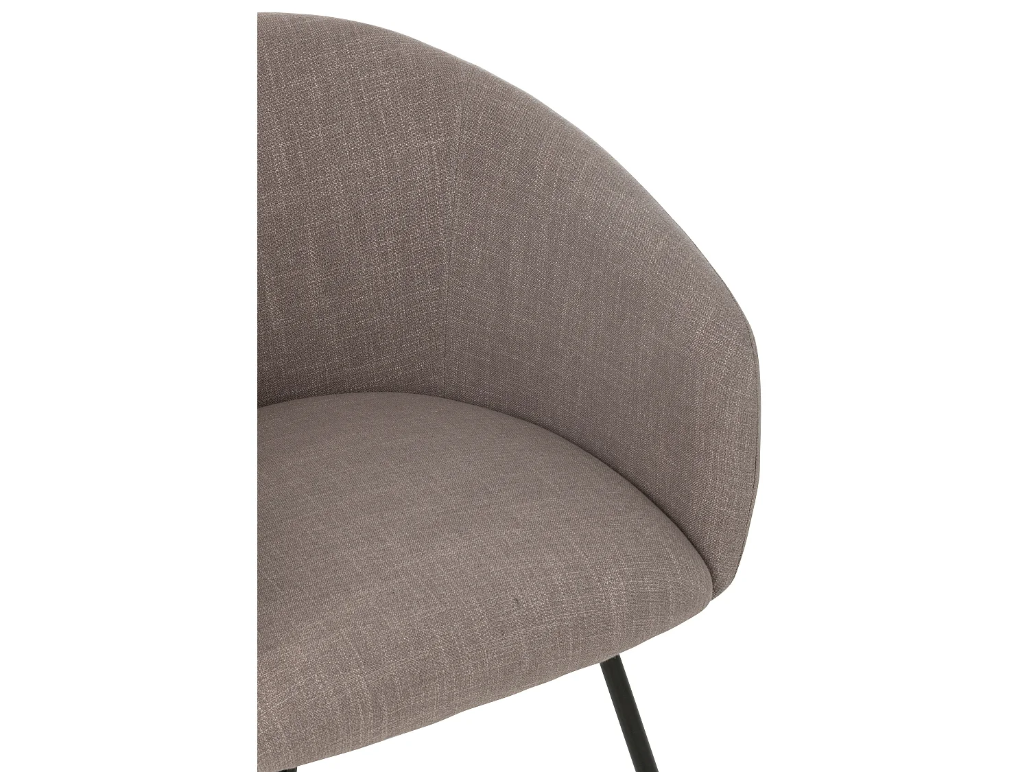 Chaise design WALES – Confort moderne en tissu et métal noir-Marron clair