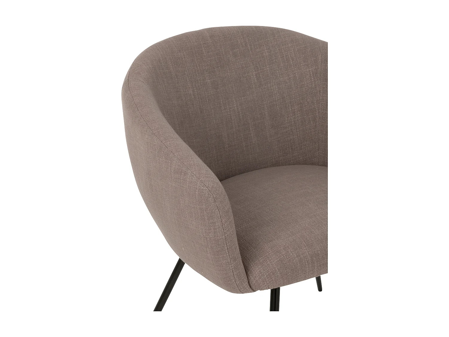 Chaise design WALES – Confort moderne en tissu et métal noir-Marron clair