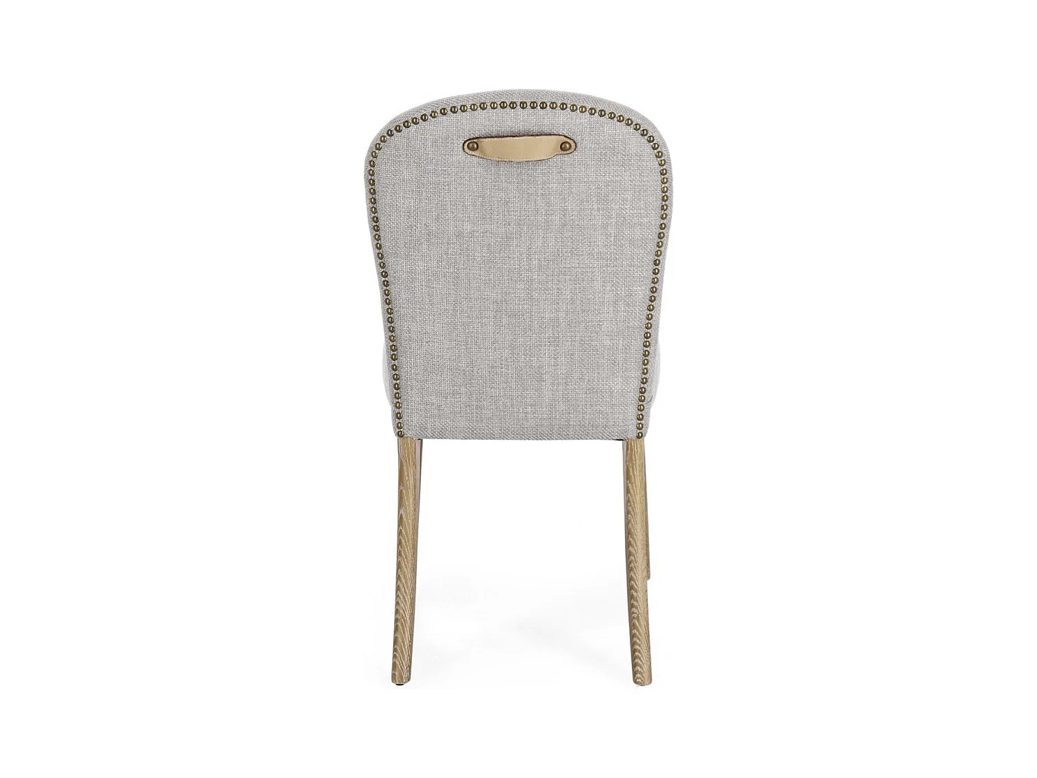 Lot de 2 chaises en bois de Frêne et tissu de qualité – Modèle Adela-Gris clair