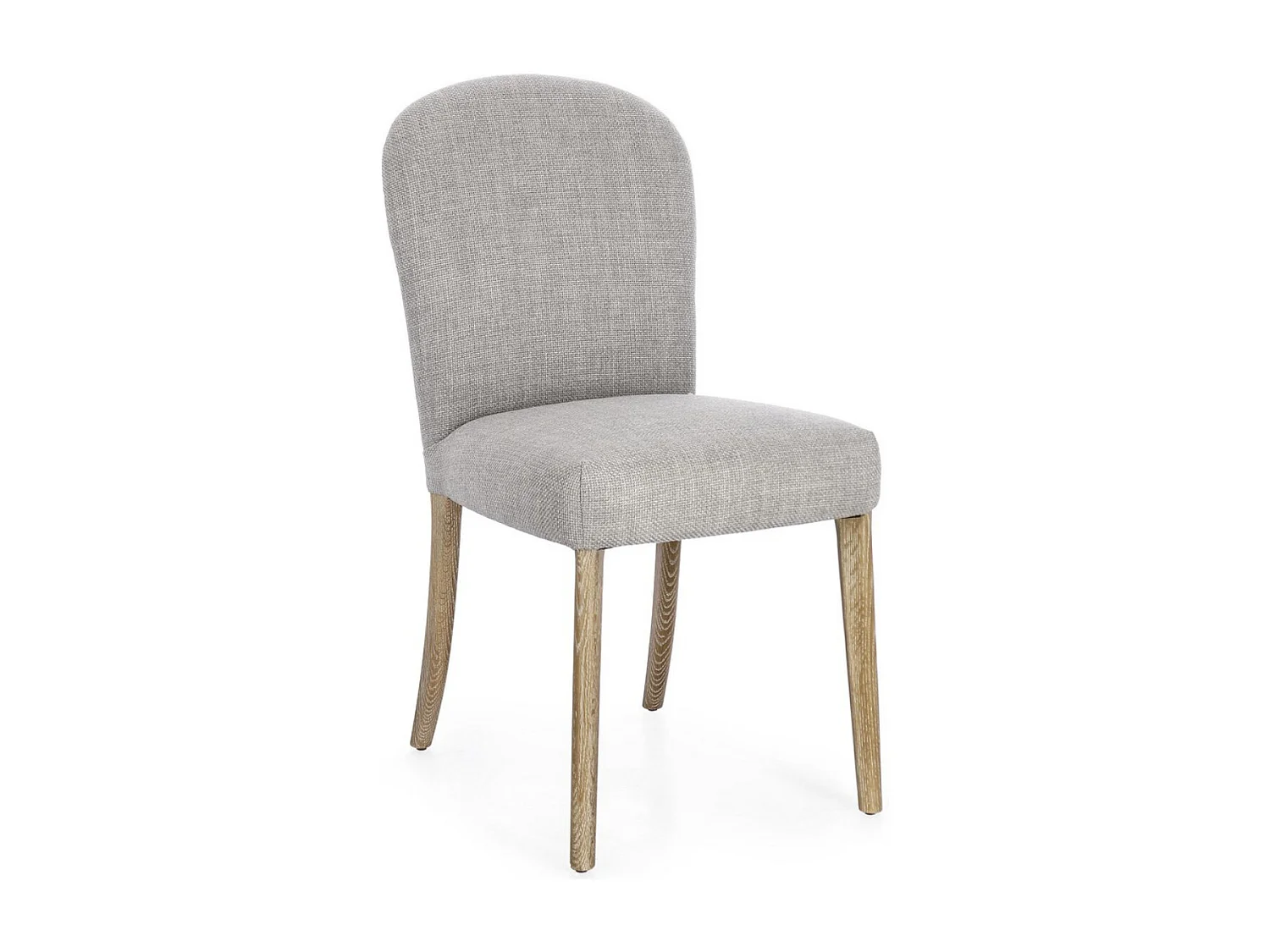 Lot de 2 chaises en bois de Frêne et tissu de qualité – Modèle Adela-Gris clair