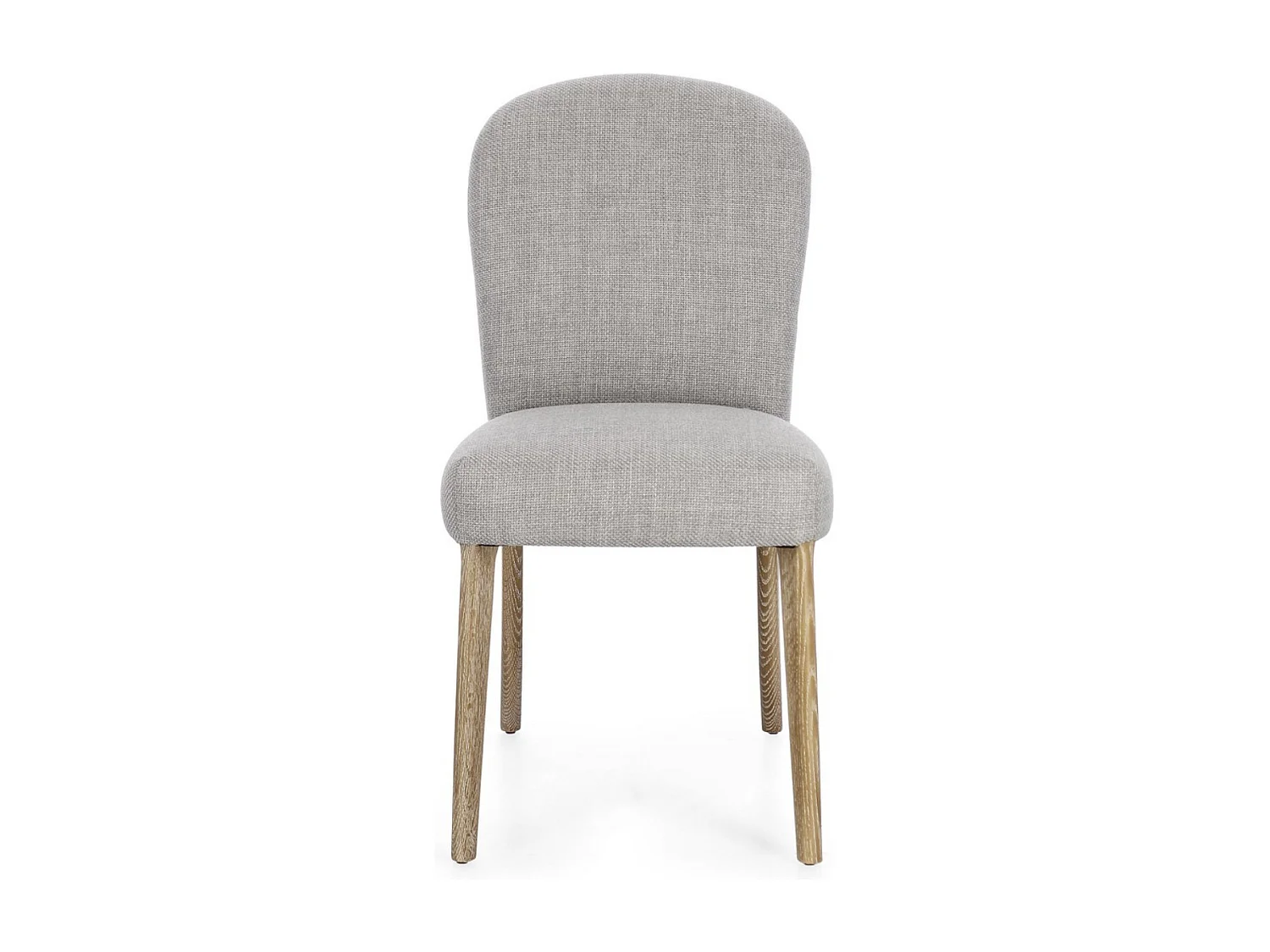 Lot de 2 chaises en bois de Frêne et tissu de qualité – Modèle Adela-Gris clair
